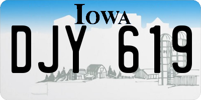 IA license plate DJY619