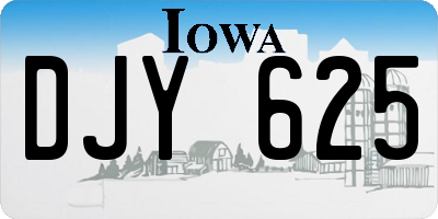 IA license plate DJY625