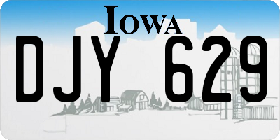 IA license plate DJY629