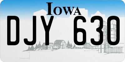 IA license plate DJY630