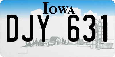 IA license plate DJY631