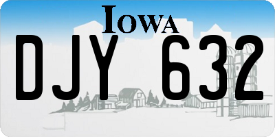 IA license plate DJY632