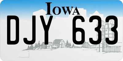 IA license plate DJY633