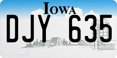 IA license plate DJY635