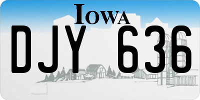 IA license plate DJY636