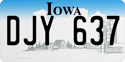 IA license plate DJY637