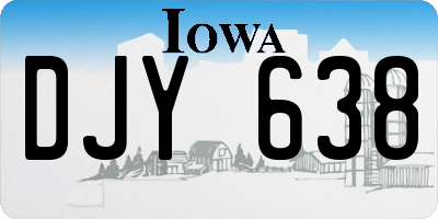 IA license plate DJY638