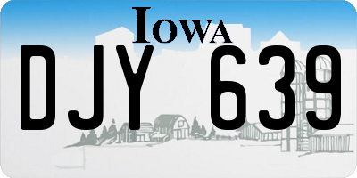 IA license plate DJY639