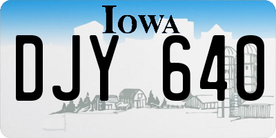 IA license plate DJY640