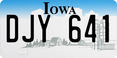 IA license plate DJY641