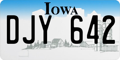 IA license plate DJY642
