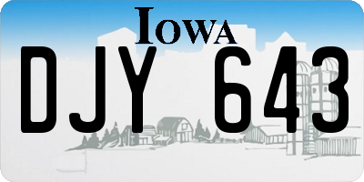 IA license plate DJY643