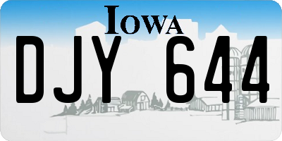 IA license plate DJY644