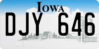 IA license plate DJY646