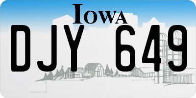 IA license plate DJY649