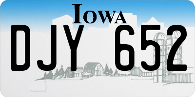 IA license plate DJY652