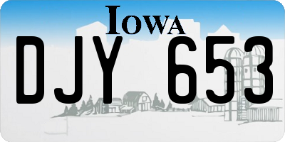 IA license plate DJY653
