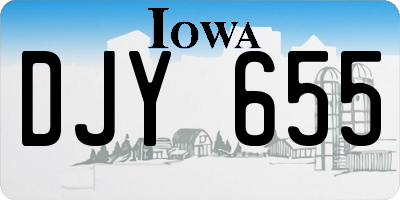 IA license plate DJY655