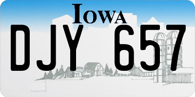 IA license plate DJY657