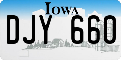 IA license plate DJY660