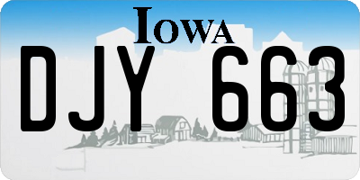 IA license plate DJY663