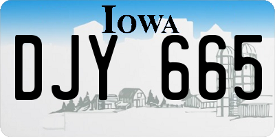 IA license plate DJY665