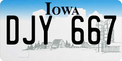 IA license plate DJY667