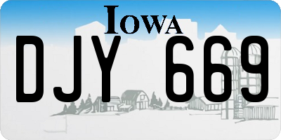 IA license plate DJY669