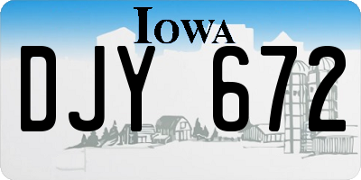 IA license plate DJY672