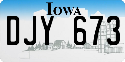 IA license plate DJY673