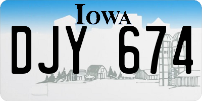 IA license plate DJY674