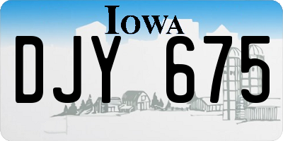 IA license plate DJY675