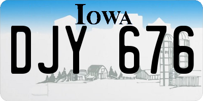 IA license plate DJY676