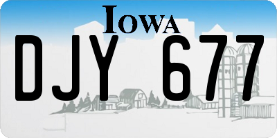 IA license plate DJY677