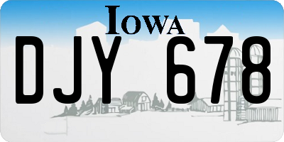IA license plate DJY678