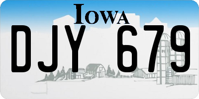 IA license plate DJY679