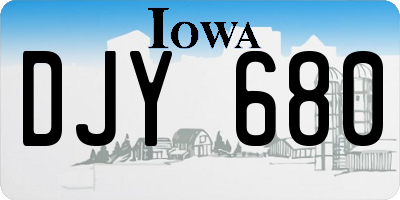 IA license plate DJY680