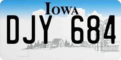IA license plate DJY684