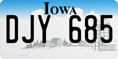 IA license plate DJY685
