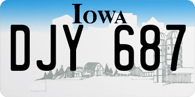 IA license plate DJY687