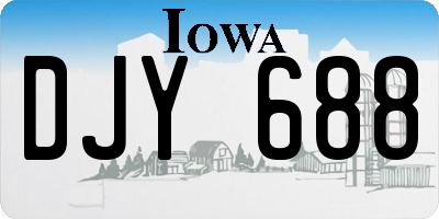 IA license plate DJY688