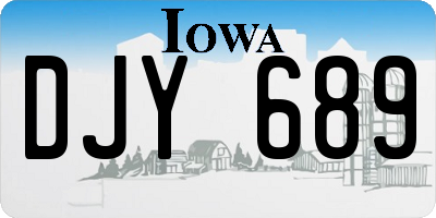 IA license plate DJY689