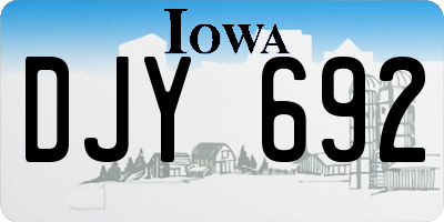 IA license plate DJY692