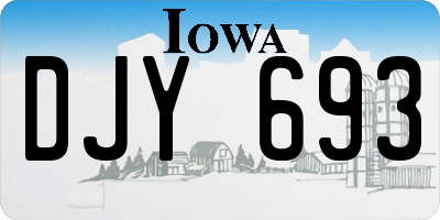 IA license plate DJY693
