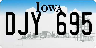 IA license plate DJY695