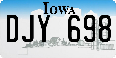 IA license plate DJY698