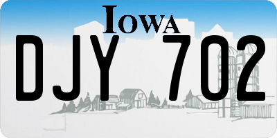 IA license plate DJY702