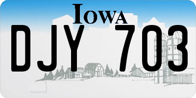 IA license plate DJY703