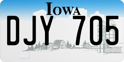 IA license plate DJY705
