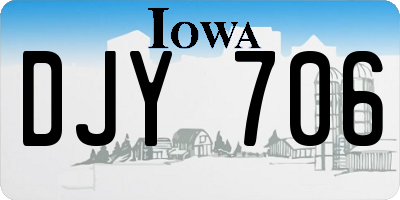 IA license plate DJY706